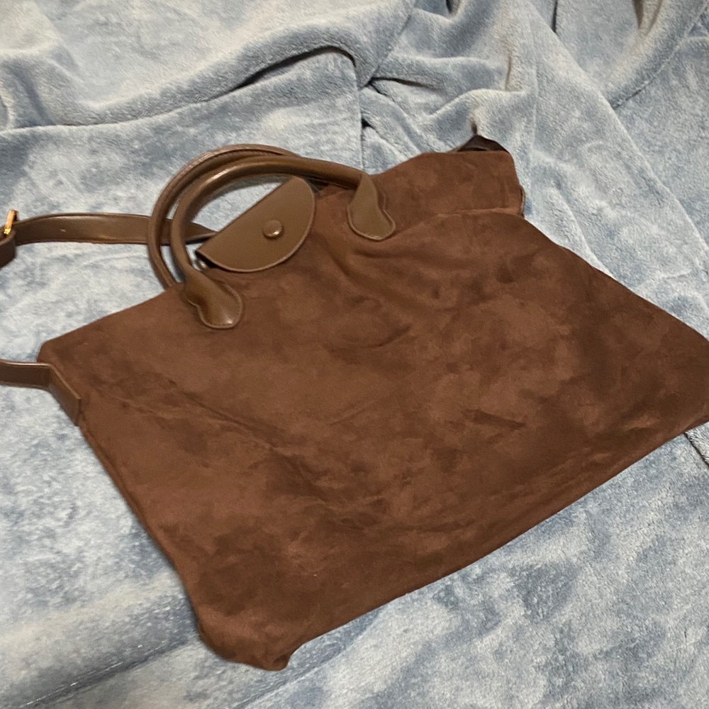 Brown Suede Tote